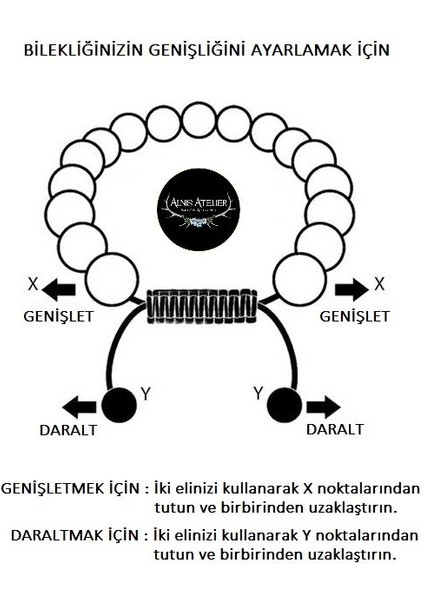 Oniks Doğal Taş ve Ardıç Ağacı Bileklik