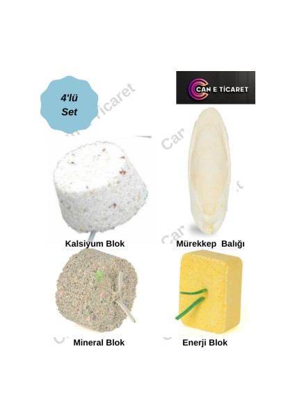 Enerji Blok-Mineral Blok-Kalsiyum Blok-Mürekkep Balığı (Kalamar) Kemiği 7-8cm ve Tutacak