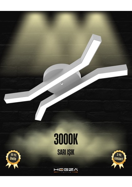 Formica (Gri Kasa, Sarı Işık) Ledli Modern Plafonyer LED Avize Salon Mutfak Oturma Odası Antre Hol Çocuk Odası LED