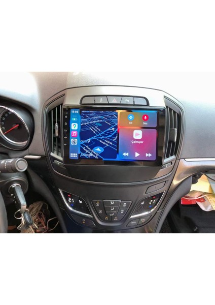 Opel Insignia 2013-2017 Android Sürüm 13 Kablosuz Carplay Navigasyon Multimedya 9 Inç Ekran 4G Ram + 64GB Hafıza Çerçeveli ve arka görüş kameralı