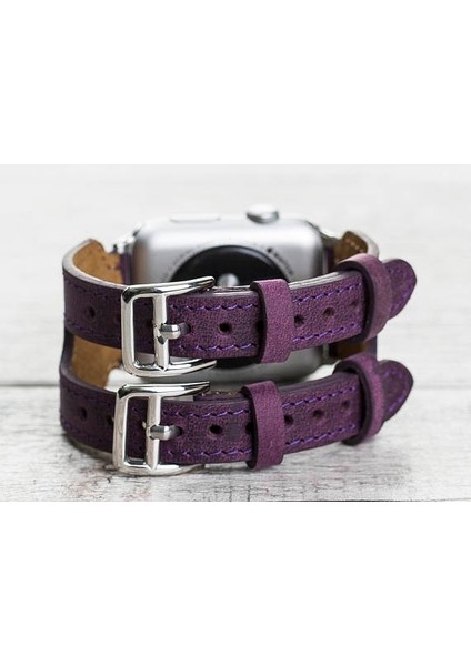Apple Watch Uyumlu Deri Kordon 38-40-41MM Cuff Db G7
