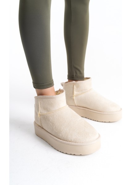 Kadın Süet Yüksek Taban Ug Örgülü Bot modelleri