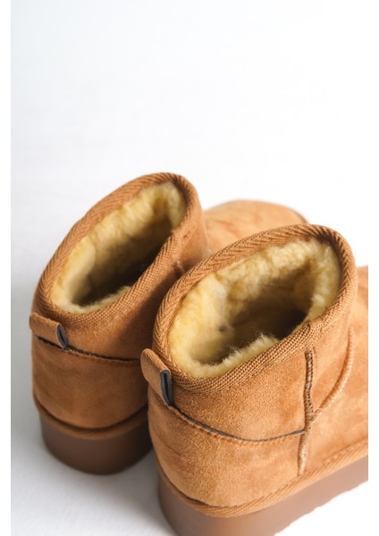 Kadın Süet Yüksek Taban Ug Örgülü Bot indirimleri