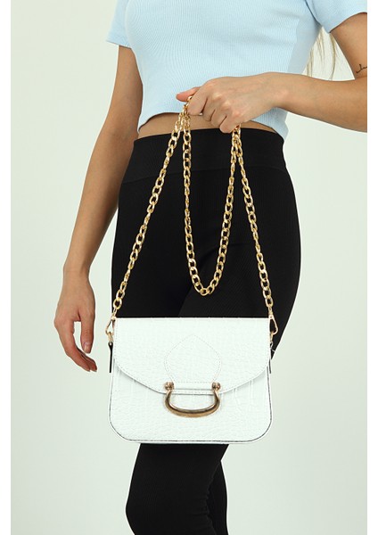 Kadın Beyaz Askılı Omuz Çantası PS2080 fiyatları