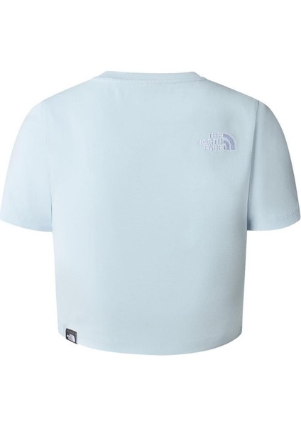 W S/S Essential Cropped Slim Tee Kadın Mavi T-Shirt fiyatları
