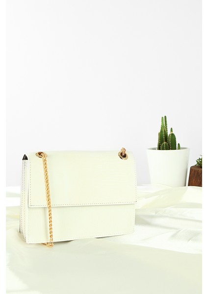 Kadın Beyaz Askılı Omuz Çantası PS2081