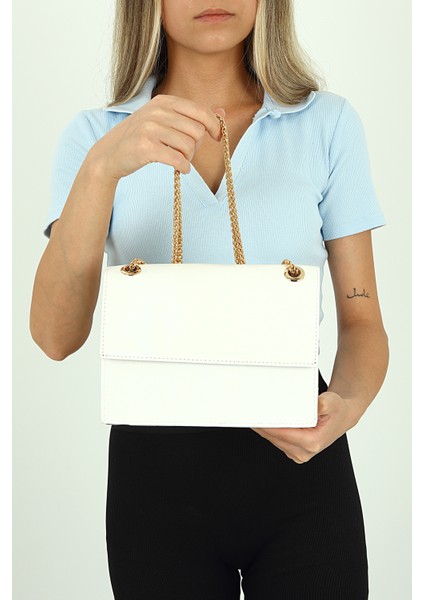 Kadın Beyaz Askılı Omuz Çantası PS2081 fiyatları