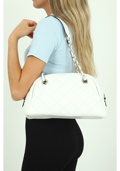 Kadın Beyaz Askılı Omuz Çantası PS2092 modelleri