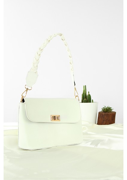 Beyaz Kadın Askılı Omuz Çantası PS2074