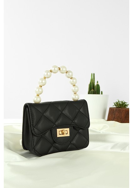 Kadın Siyah Baklavalı Omuz Çantası PS2037