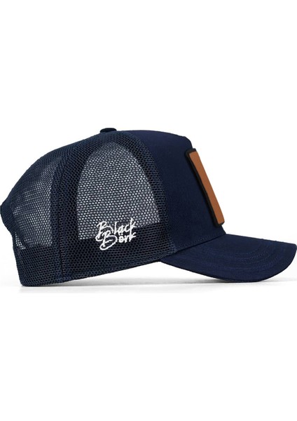 V1 Trucker Kurt - 4 Kod Logolu Unisex Lacivert Şapka (Cap)