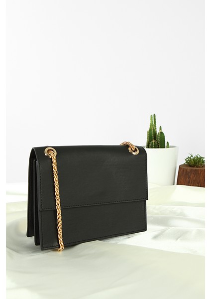 Kadın Siyah Askılı Omuz Çantası PS2076