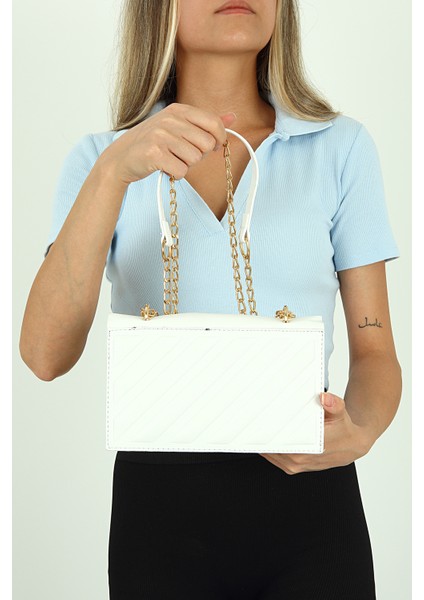 Kadın Beyaz Askılı Omuz Çantası PS2086 fiyatları