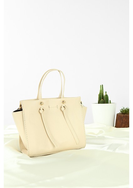 Krem Kadın El Çantası PS2075