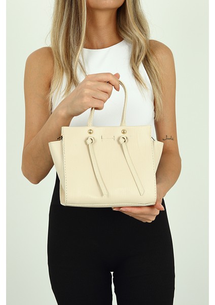 Krem Kadın El Çantası PS2075 modelleri