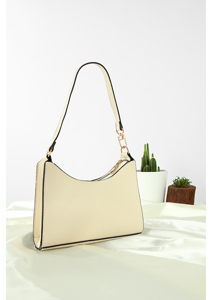 Kadın Krem El Çantası PS2093