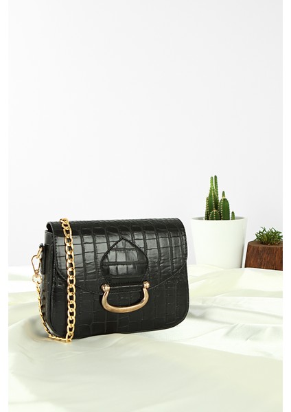 Siyah Kadın Askılı Omuz Çantası PS2061