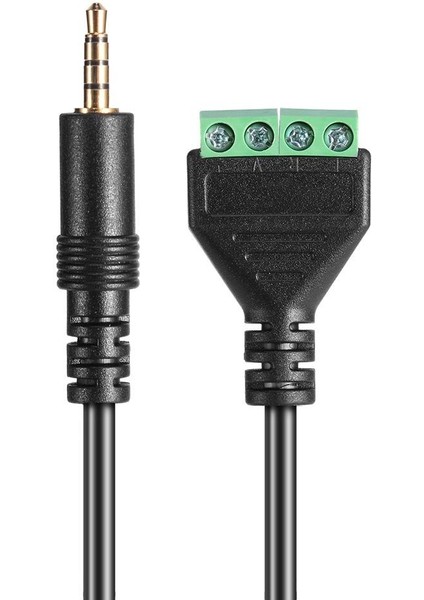 3.5mm Trrs Stereo 4 Kutuplu Altın Kaplama Erkek Fiş 4pin Av Vida Ses Video Kalkanı 30 cm Balun Terminal Konnektörü Adaptör Kablosu (Yurt Dışından) fiyatları