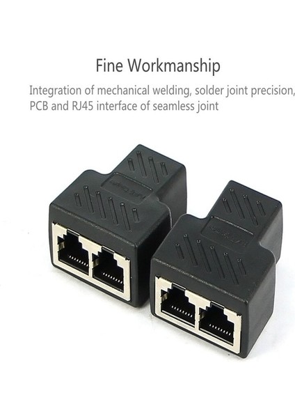 1 Ila 2 Yollu Lan Ethernet Ağ Kablosu RJ45 Dişi Splitter Konnektör Adaptörü Dizüstü Bilgisayar Yerleştirme Istasyonları (Yurt Dışından) fiyatları