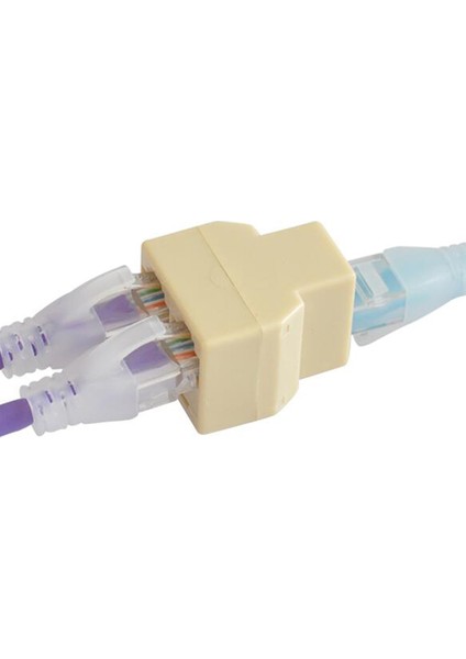 Adet Evrensel Pratik Sıcak 1 Ila 2 Yollu Lan Ethernet Kablosu Ağ Kablosu RJ45 Dişi Splitter Adaptörü Ağ Konektörü Splitter (Yurt Dışından)