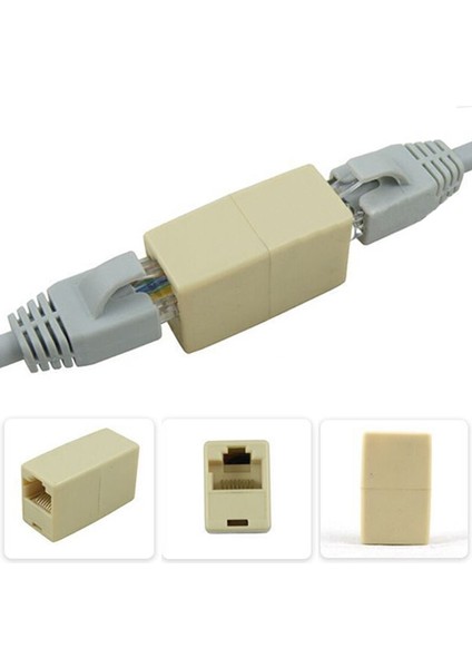 Yüksek Kalite 10 Adet RJ45 Cat5 Çoğaltıcı Fiş Ağ Lan Kablosu Genişletici Konnektör Adaptörü Yeni Anma 4.9 (Yurt Dışından)