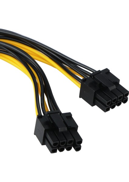Güç Uzatma Kablosu Pcı-E Pcıe 8pin Dişi Adaptör Çift Bağlantı Noktalı 8 P 6 + 2 Pozisyon Erkek Konnektör Gpu Grafik Ekran Kartı Adaptörü (Yurt Dışından)
