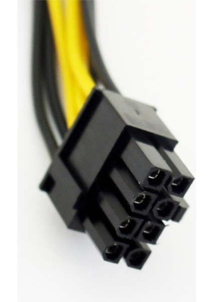 1x Çift Sata 15 Pin Erkek Pcı-E Express 6 + 2 Pin 8pin Dişi Video Güç Konektörü Adaptörü Y Splitter Kablosu 20 cm (Yurt Dışından)