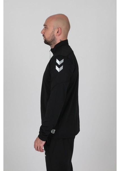 (7 Farklı Renk) Oregon Half Zip Sweatshirt Eşofman Üstü Siyah - M