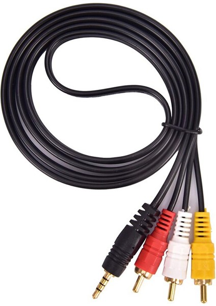 1.5 M 3.5mm Jack Fiş Erkek 3 Rca Adaptörü Yüksek Kalite 3.5 Rca Erkek Ses Video Av Kablo Tel Kablosu 3.5mm 3-Rca Av Kablosu (Yurt Dışından)