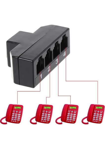 RJ11 6P4C Dişi 4 Ethernet RJ45 8P8C Erkek F/m Adaptör Dönüştürücü Kablo Telefon Perakende Satış (Yurt Dışından)