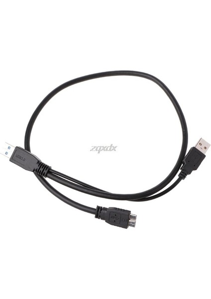 USB 3.0 Çift Güç Y Şekli 2 x Tip A'dan Mikro B'ye Süper Hızlı Kablo Harici Sabit Sürücüler Uzatma Kablosu Konektörü Dropshipping (Yurt Dışından)