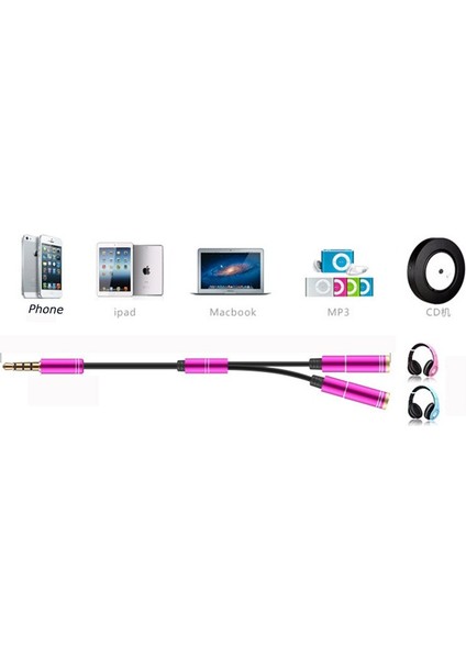 Ulıfart 3.5mm Ses Y Splitter Kablo Kulaklık Adaptörü Dişi 2 Stereo Erkek Tablet Telefon Için (Yurt Dışından)