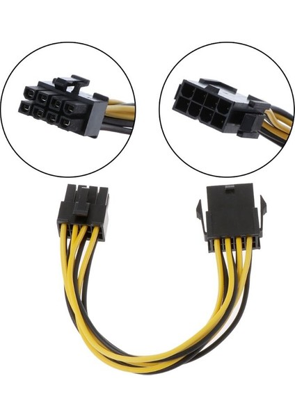 8 Pin - 8 Pin Atx Eps Erkek - Dişi Güç Uzatma Psu Anakart Güç Uzatma Adaptör Kablosu (Yurt Dışından)