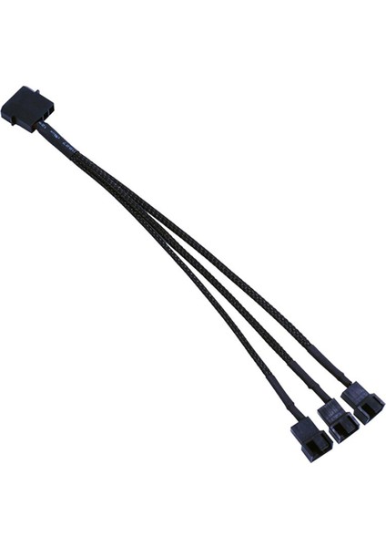 1 Adet Splitter Siyah Kollu 26.5 cm Uzunluk Uzatma Kablosu Konektörü Yüksek Kalite 4 Pin Pwm Fan Kablosu 1 Ila 3 Yollu (Yurt Dışından)