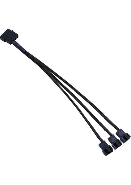 1 Adet Splitter Siyah Kollu 26.5 cm Uzunluk Uzatma Kablosu Konektörü Yüksek Kalite 4 Pin Pwm Fan Kablosu 1 Ila 3 Yollu (Yurt Dışından)