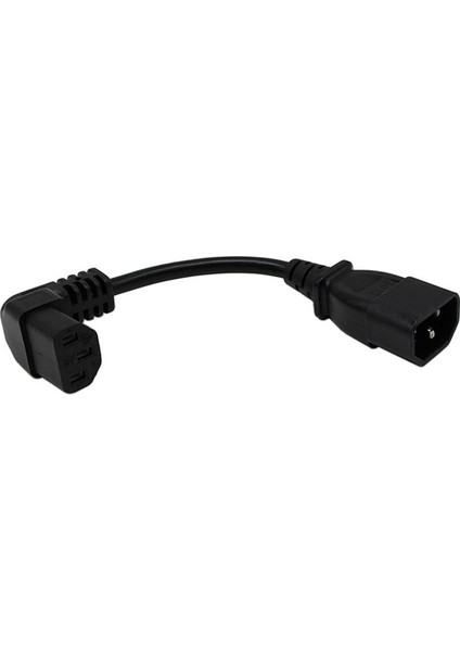 18 cm Iec 320 90 Derece C13 3 Pin Dişi C14 3 Pin Erkek Pdu Güç Kaynağı Bilgisayar LED Hdtv Monitör ve Tarayıcı Için Uzatma Kablosu (Yurt Dışından)