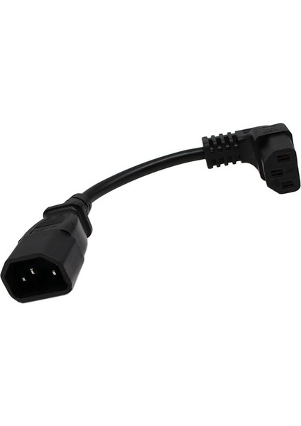 18 cm Iec 320 90 Derece C13 3 Pin Dişi C14 3 Pin Erkek Pdu Güç Kaynağı Bilgisayar LED Hdtv Monitör ve Tarayıcı Için Uzatma Kablosu (Yurt Dışından)