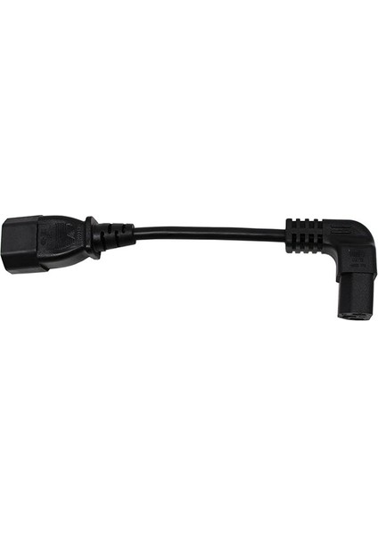 18 cm Iec 320 90 Derece C13 3 Pin Dişi C14 3 Pin Erkek Pdu Güç Kaynağı Bilgisayar LED Hdtv Monitör ve Tarayıcı Için Uzatma Kablosu (Yurt Dışından)