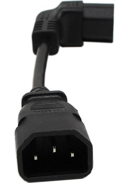 18 cm Iec 320 90 Derece C13 3 Pin Dişi C14 3 Pin Erkek Pdu Güç Kaynağı Bilgisayar LED Hdtv Monitör ve Tarayıcı Için Uzatma Kablosu (Yurt Dışından)