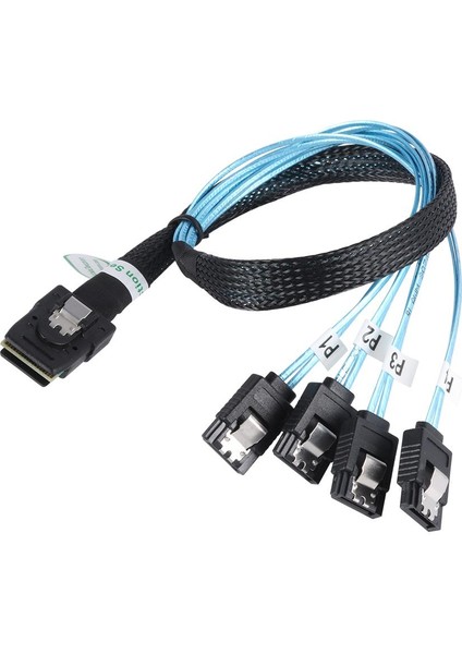 Sas Sata Kablosu Mini-Sas SFF-8087 - 4 Sata Kablosu Mini Sas 4i SFF8087 36P - 4 Sata 7p Kablo 12GBPS 50CM Sabit Disk Verileri Forminer (Yurt Dışından)