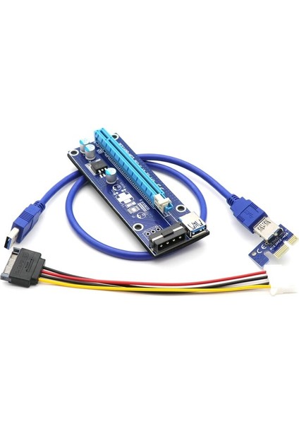 Pcı Express Pcı-E Yükseltici 1X16X Pcıe Pcı E Yükseltici Kart Molex Sata USB 3.0 Ila 4 Pin Ide Kablo Adaptörü Btc Madencilik Madenci (Yurt Dışından) fiyatları