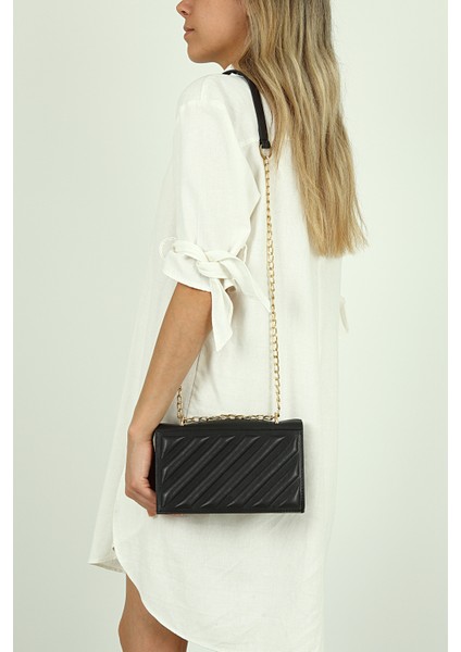 Siyah Kadın Askılı Tasarım Omuz Çantası PS2056 modelleri