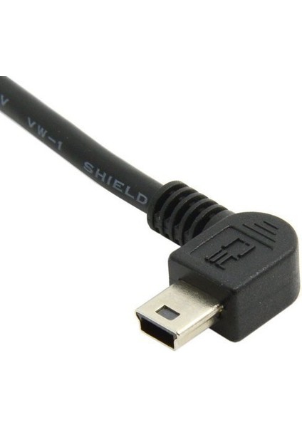 Mini USB Açılı Kablo Sarmal USB A Tipi Erkek Usb'den Mini USB Erkek 90 Derece 5pin B Konektörü Spiral Streç Veri (Yurt Dışından)