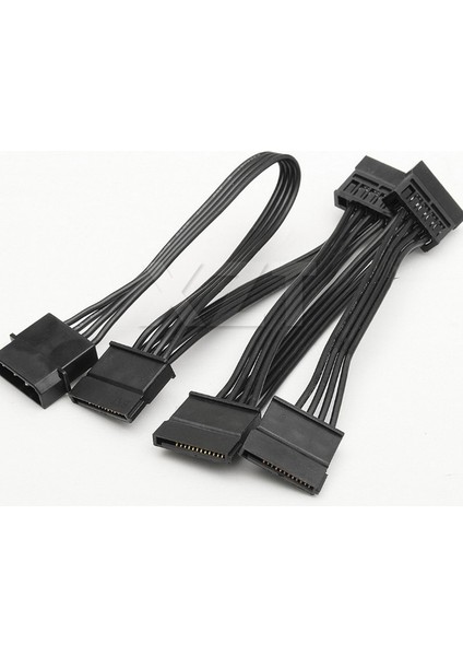 Pz 1 Adet 4pin Ide Molex 5-Port 15PIN Sata Güç Kablo Kordonu Kurşun 18AWG Tel Sabit Disk HDD SSD Pc Sunucusu Dıy Yüksek Kalıtelı (Yurt Dışından)