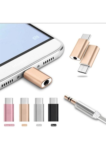 Android Için Mikro USB C Tipi Jak Adaptörü Mini Mikro USB Akıllı Telefon Dönüştürücü Cep Telefonu Şarj Konektörü Tip-C Splitter (Yurt Dışından)