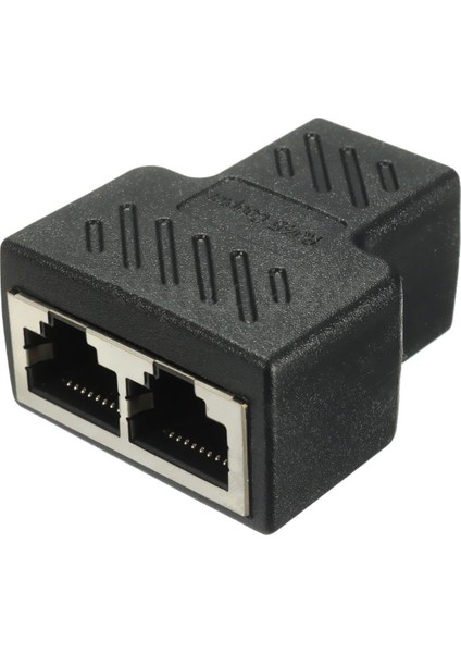 Port RJ45 Ayırıcı Adaptör Lan Ağ Ethernet Genişletici Konnektör Fişi Lotu 1 Adet (Yurt Dışından)