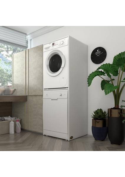 Kenzlife çamaşır-bulaşık makinesi dolabı katinka byz 180x70x60 banyo çift katlı