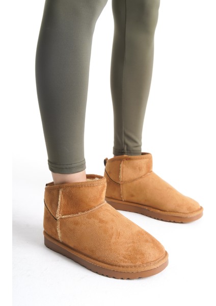 Kadın Süet Kısa Bot Ug Içi Tüylü Ayakkabı