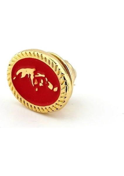 Kırmızı Atatürk Silüeti Altın Metal Rozet 10 Kasım 29 Ekim Öğretmenler Günü Hediye fırsatları