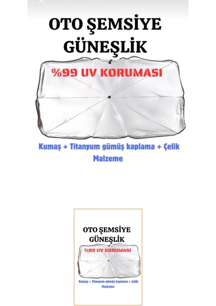 Oto Güneşlik Şemsiye Uyumlu